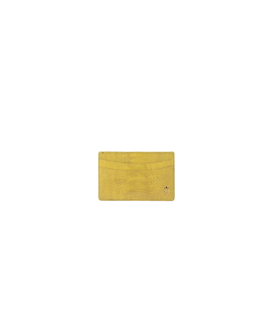 Yellow Ostrich Shin | Credit Card Holder